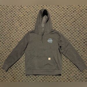 Carhartt Men’s M Rain Defender Loose Fit Gray Hoodie Relaxed Fit Sweatshirt